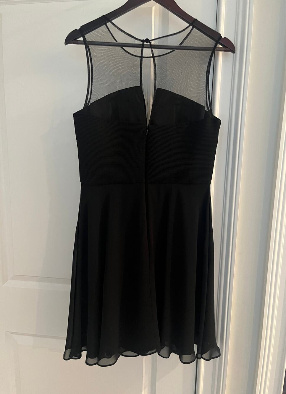 Aidan Mattox Little Black Cocktail Dress with Mesh Sz. 10